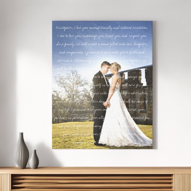 Toile Photo & Vows de mariage personnalisés (Créateur téléchargé)