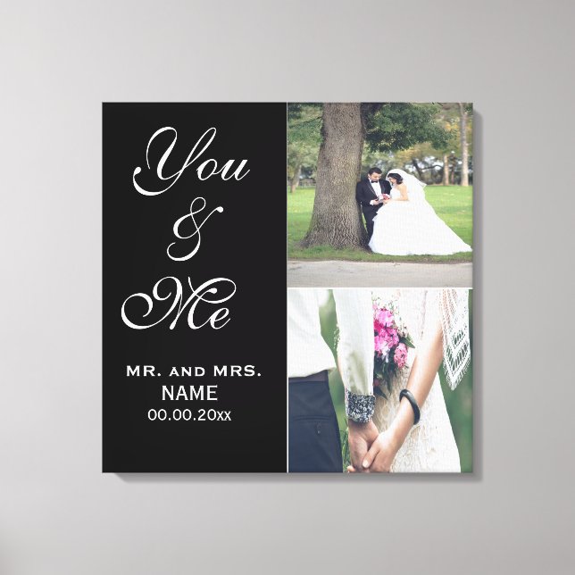 Toile photo You & Me Mariage Imprimer (Recto)