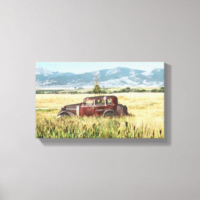 Toile Photographie de voiture antique (Recto)