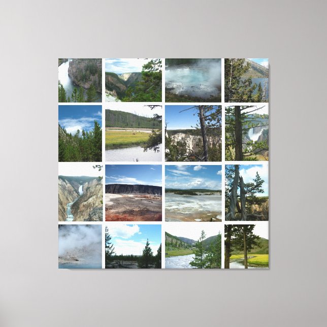 Toile Photographie du paysage du parc national Yellowsto (Recto)