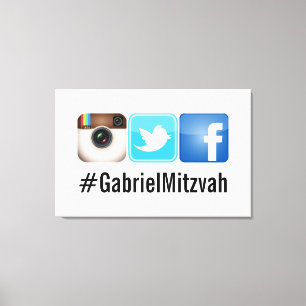 Toile Photos de la fête Hashtag PixDezines Sign