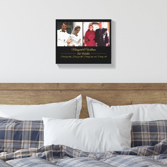 Toile Photos Or Texte Anniversaire Photo (Insitu(Chambre))