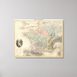 Toile Physique de la France