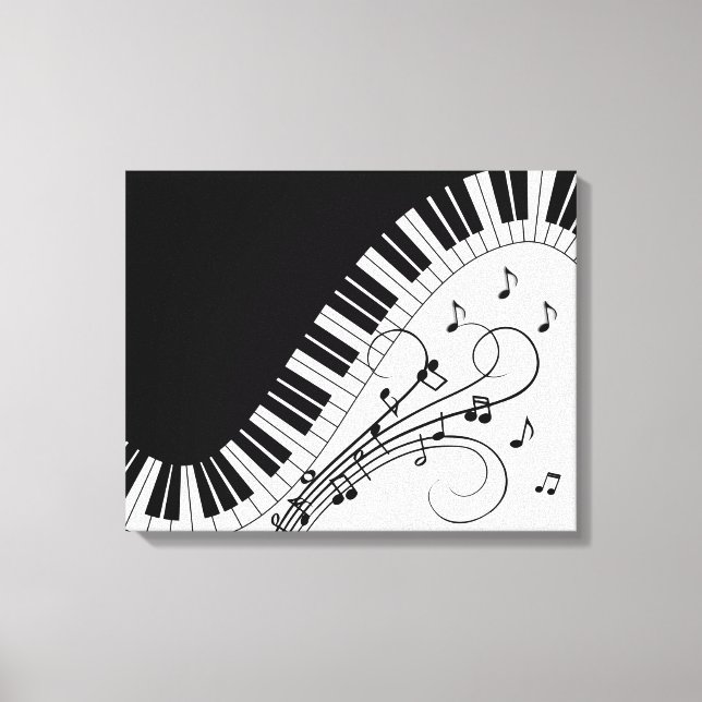 Toile Piano Keyboard Music Design (Recto)