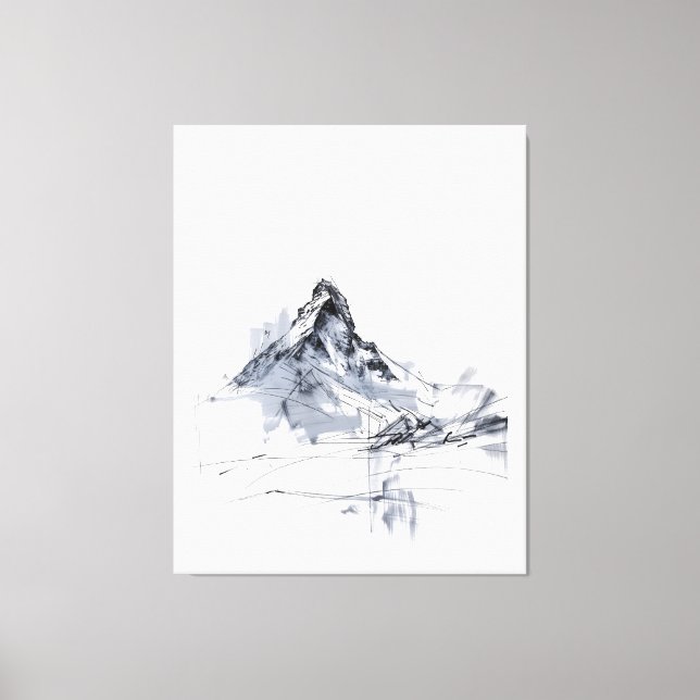 Toile Pic de montagne Abstrait (Recto)