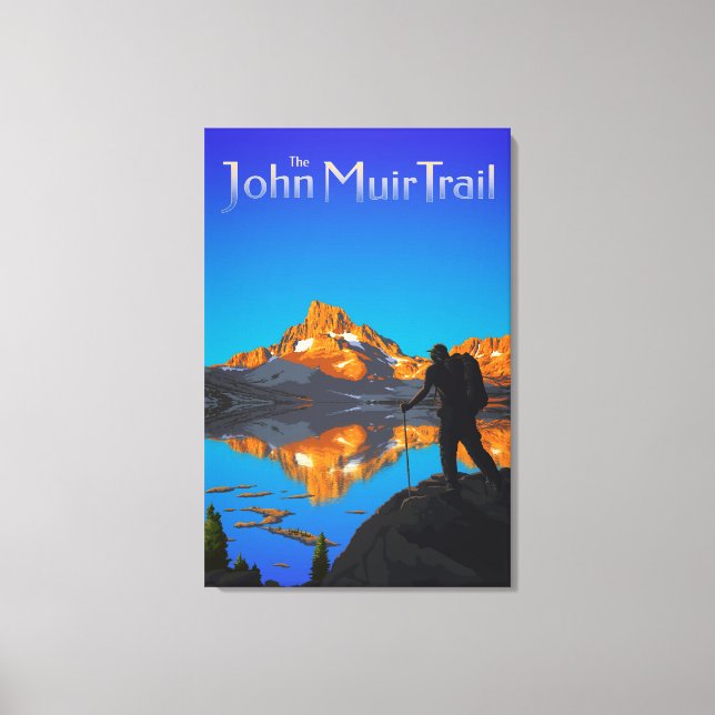 Toile Pic de randonneur et bannière - Sentier John Muir  (Recto)