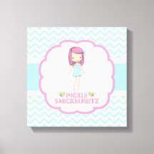 Toile Pickle Snickelfritz 12x12 - Chevron Turquois