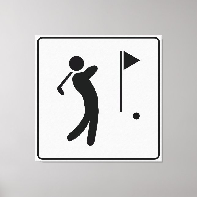 Toile Pictogramme du parcours de golf (Recto)