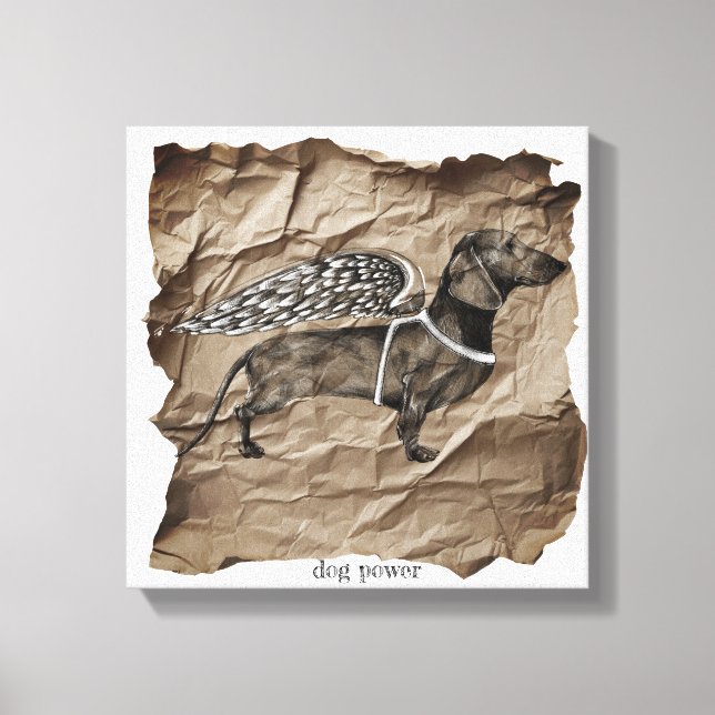 Toile Pièce murale de puissance de chien (Recto)