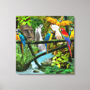TOILE PIÈCES DE LA JUNGLE CACHÉE