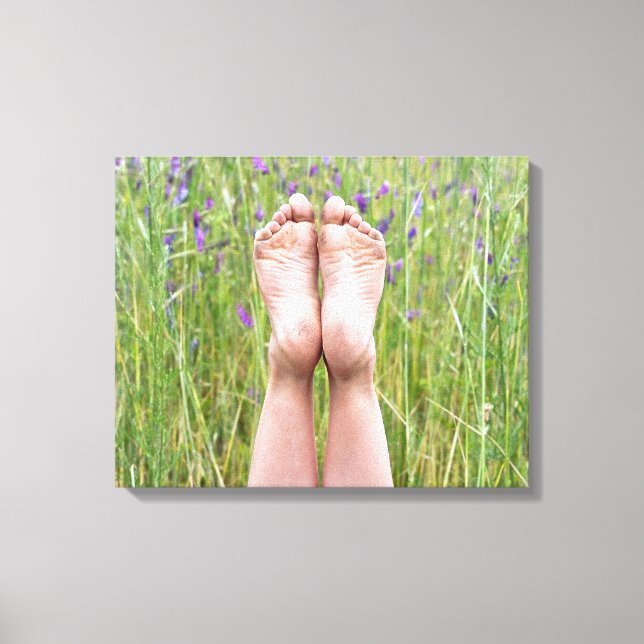 Toile pieds nus en fleur sauvage (Recto)