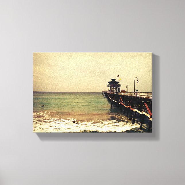 Toile Pier San Clemente-toile-surf en orage (Recto)