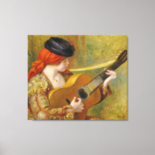 Toile Pierre A Renoir   Jeune Espagnole avec une guitare