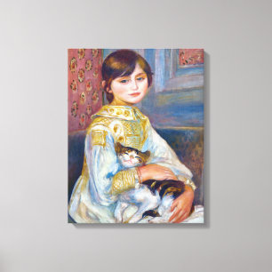 Toile Pierre-Auguste Renoir - Enfant avec chat