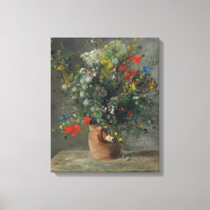 Toile Pierre-Auguste Renoir - Fleurs dans un Vase 1866