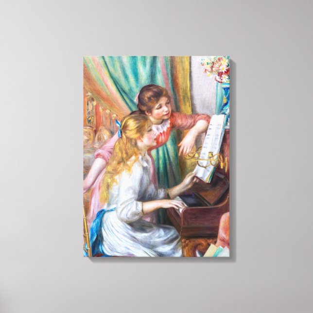 Toile Pierre Auguste Renoir - Jeunes filles au piano (Recto)