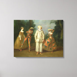 Toile Pierrot et harlequin