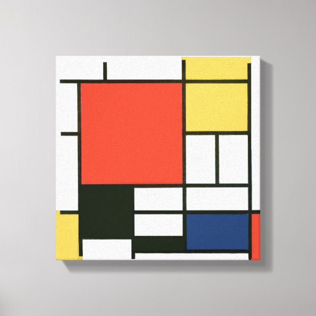 Toile Piet Mondrian - Composition (Recto)