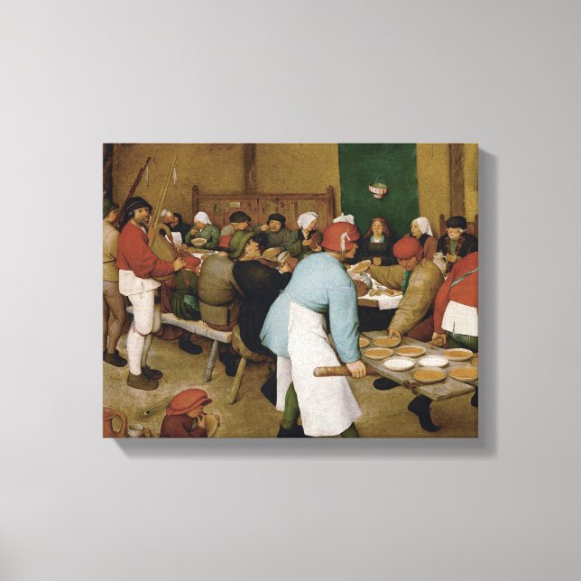 Toile Pieter Bruegel l'Ancien - Mariage paysan (Recto)