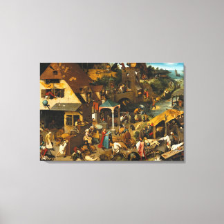 Toile Pieter Bruegel l'Ancien - Proverbes Néerlandais