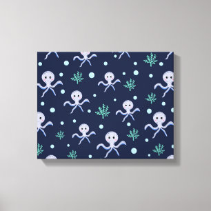 Toile Pieuvre sous le motif enfants de la mer