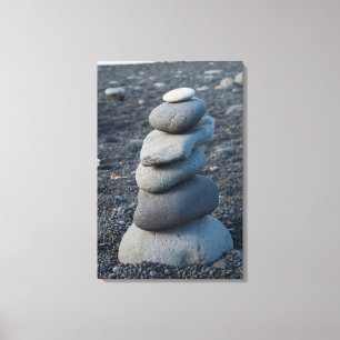 Toile Pile De Rochers Gris Sur La Plage