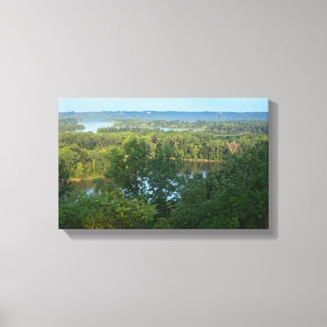Toile Pine Bend Bluffs surplombant le fleuve Mississippi (Recto)
