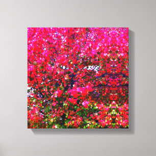 Toile Pink Automne impressionniste arbres Feuilles