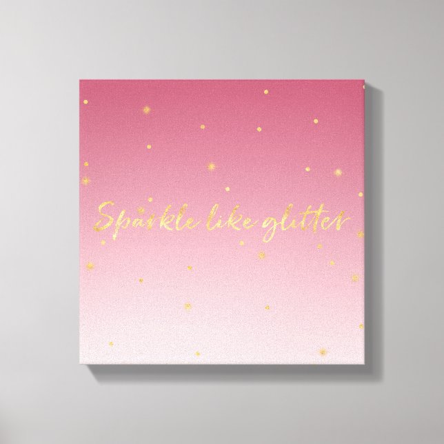 Toile Pink Ombre Gold Sparkle (Recto)