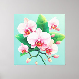 Toile Pink Orchid Flower Arrangement