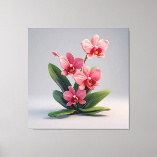 Toile Pink Orchid Flower Arrangement