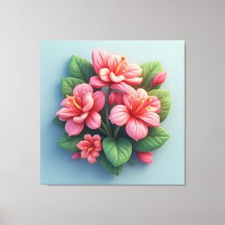 Toile Pink Orchid Flower Arrangement