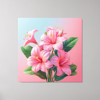 Toile Pink Orchid Flower Arrangement