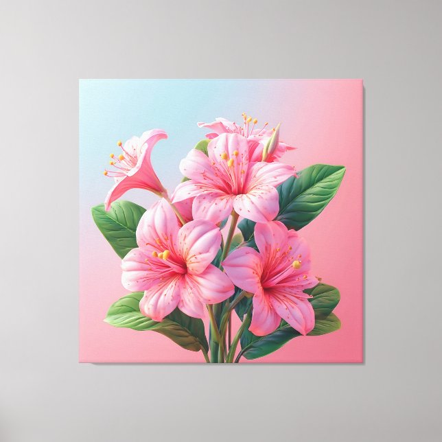 Toile Pink Orchid Flower Arrangement (Recto)