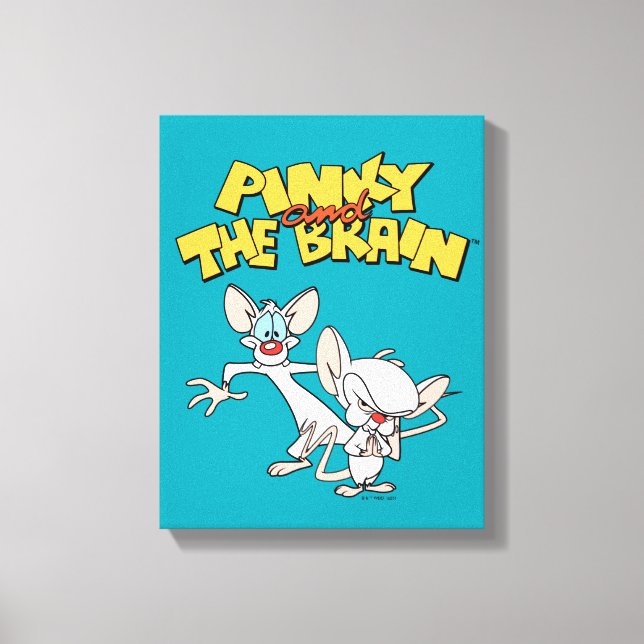 Toile Pinky et le cerveau | Afficher le logo (Recto)