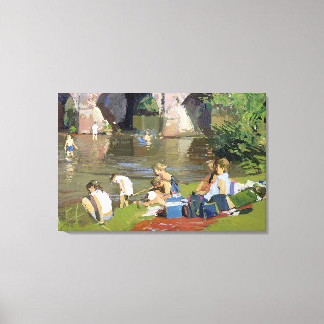 Toile Pique-nique au bord de la rivière Withypool (Recto)