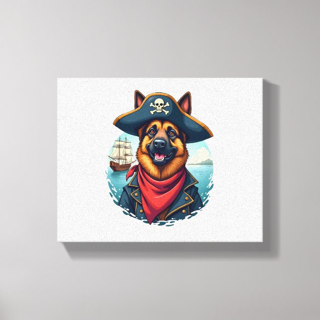 Toile Pirate de chien berger allemand (Recto)