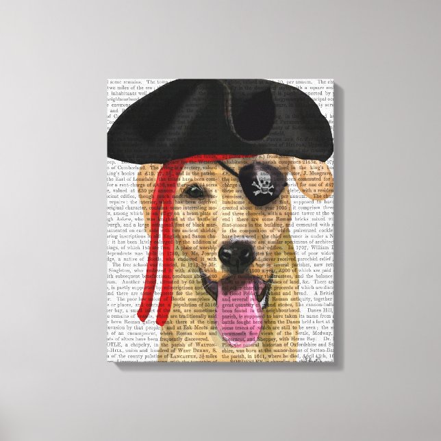 Toile Pirate jaune du Labrador 2 (Recto)