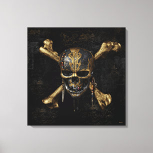 Toile Pirates du crâne et des os croisés des Caraïbes