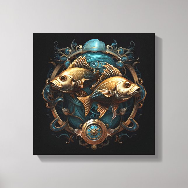 Toile Pisces Zodiac Art Canvas (Recto)