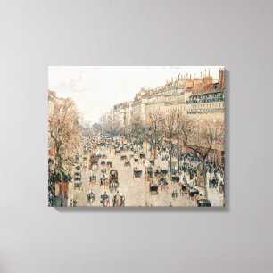 Toile Pissarro - Boulevard Montmartre, soleil de l'après