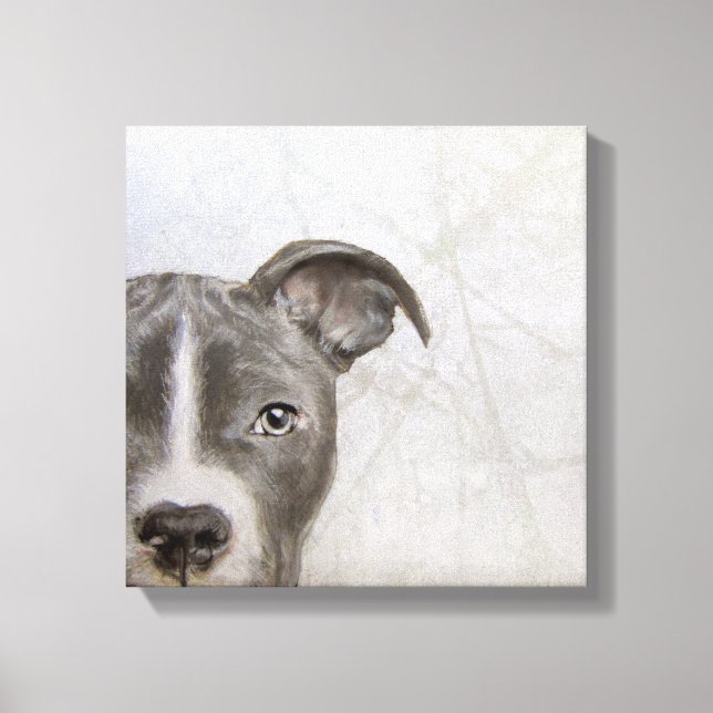 Toile pitbull peinture originale de Miart imprimer (Recto)