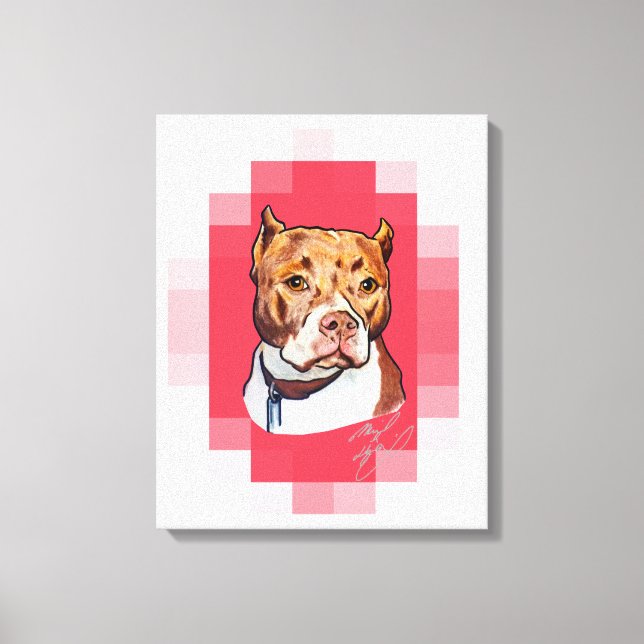 Toile Pitbull... Portraits pour animaux (Recto)