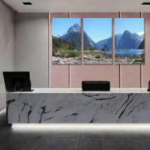 Pittoresque NZ Milford Peak à l'automne