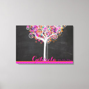 Toile PixDezines Chalkboard Tree of Life Se connecter Bu