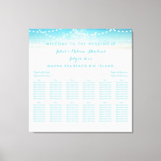 Toile PixDezines Chandelier/Plage/Plage/Plage (Recto)