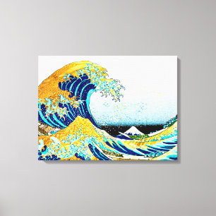 Toile PixDezines Vintage, Grande Vague, Hokusai 葛飾北斎の神奈川