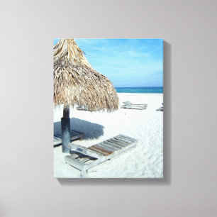 Toile Plage Cabana Art Pittoresque tropical