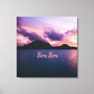 Toile Plage de Bora Bora Suset Island