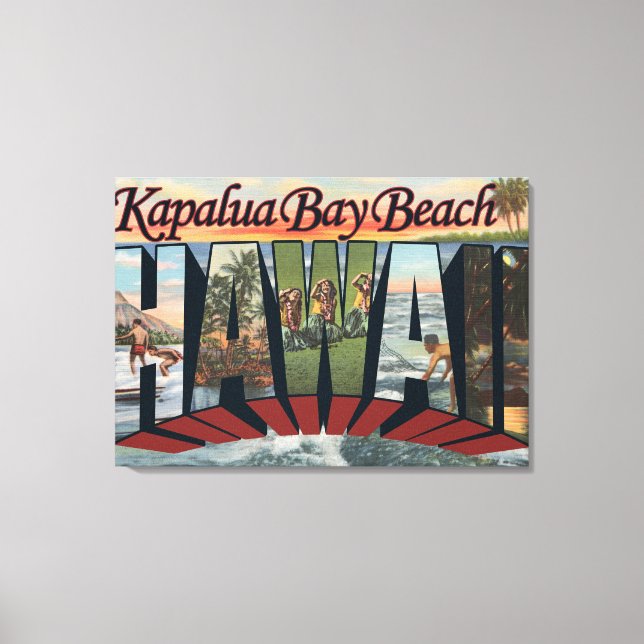 Toile Plage de Kapalua Bay, Hawaii - Scènes aux grandes  (Recto)
